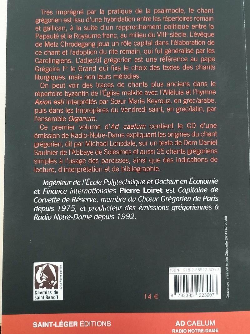 L135b Origine 1 - Chant grégorien de Pierre Loiret avec CD