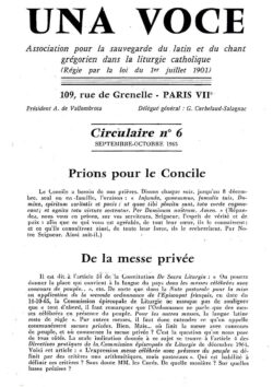 Revue N° 6 (num.) - Una Voce - Circulaire N° 6