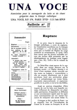 Revue N° 22 (num.) - Una Voce - Rupture