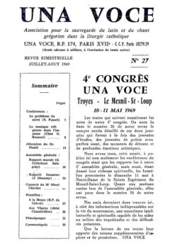 Revue N° 27 (num.) - Una Voce - 4è Congrès Una Voce