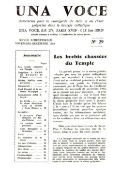 Revue N° 29 (num. ) -Una Voce - Les brebis chassées du Temple