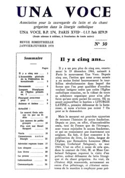 Revue N° 30 (num.) - Una Voce - Il y a cinq ans...
