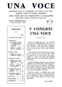 Revue N° 33 (num.) - Una Voce - 5ème congrès Una Voce