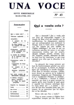 Revue N° 43 (num.) - Una Voce - Qui a voulu cela?