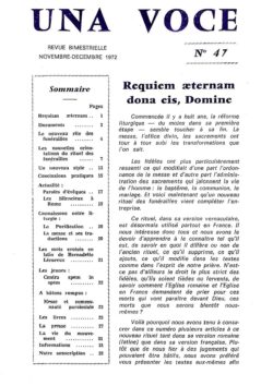 Revue N° 47 (num.) - Una Voce - Requiem aeternam dona eis, Domine