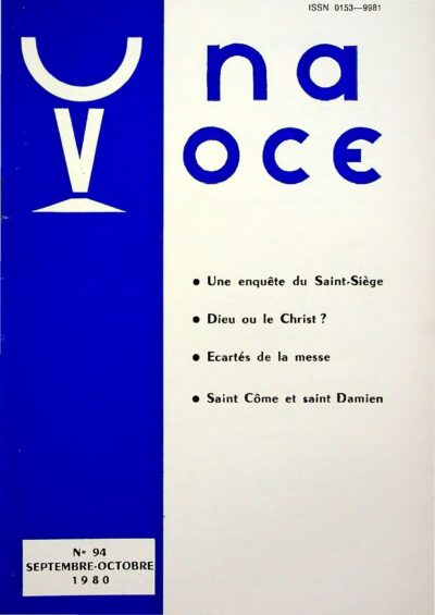Revue N° 94 (num.) - Una Voce - Une enquête du Saint-Siège