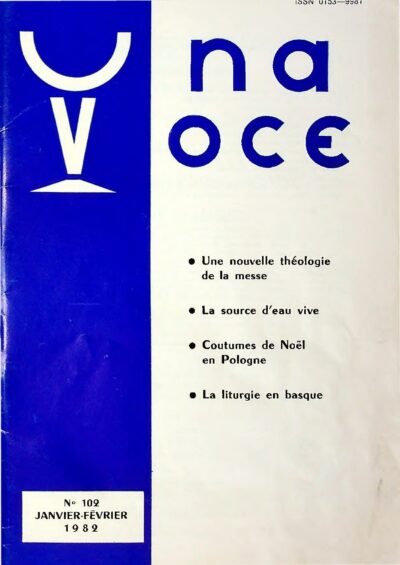 Revue N° 102 (num.) - Una Voce - Une nouvelle théologie de la messe