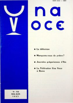 Revue N° 110 (num.) - Una Voce - La télévision