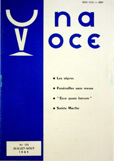 Revue N° 111 (num.) - Una Voce - Les vêpres