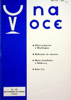 Revue N° 112 (num.) - Una Voce - Chant grégorien à Washington