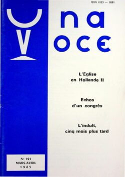 Revue N° 121 (num.) - Una Voce - L'Eglise en Hollande II