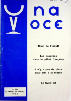 Revue N° 124 (num.) - Una Voce - Bilan de l'indult