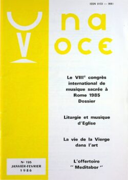 Revue N° 126 (num.) - Una Voce - VIIIè Congrès international de musique sacrée