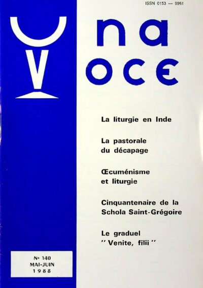 Revue N° 140 (num.) - Una voce - La liturgie en Inde