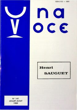 Revue N° 147 (num.) - Una Voce- Henri Sauguet