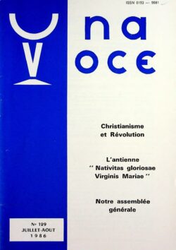 Revue N° 129 (num.) - Una Voce - Christianisme et Révolution