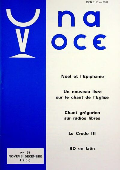 Revue N° 131 (num.) - Una Voce - Noël et l'Epiphanie
