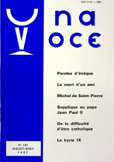 Revue N° 135 - Una Voce - Paroles d'évêque (Mgr F.  Hengsbach)