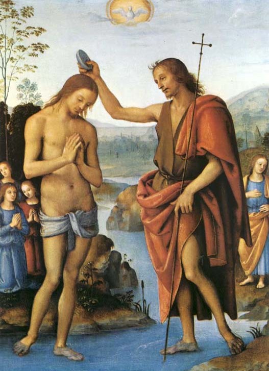 Le Baptême du Christ (en italien : Battesimo di Cristo)  - Troisième dimanche de l'Avent Gaudete