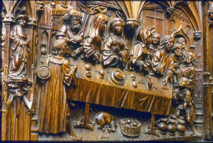 Stalles de la cathédrale d'Amiens - Les Noces de Cana