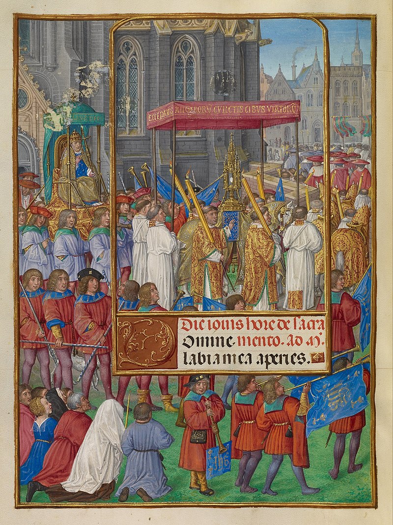 Maître de Jacques IV d'Écosse, Procession pour la fête de Corpus Christi, v. 1500, Getty Center. Fête Dieu