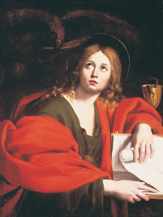 Saint Jean et son aigle (1621), par Le Dominiquin (1581-1641) – BJU Museum and Gallery
