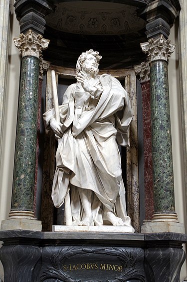 Saint Jacques le Mineur - Statue d’Angelo de Rossi, basilique Saint-Jean-de-Latran, Rome.